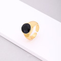 Shangjie oem anillo cuivre en verre cristal anneau coloré rerto couleur diamant mode sonnerie ouverte fiançailles